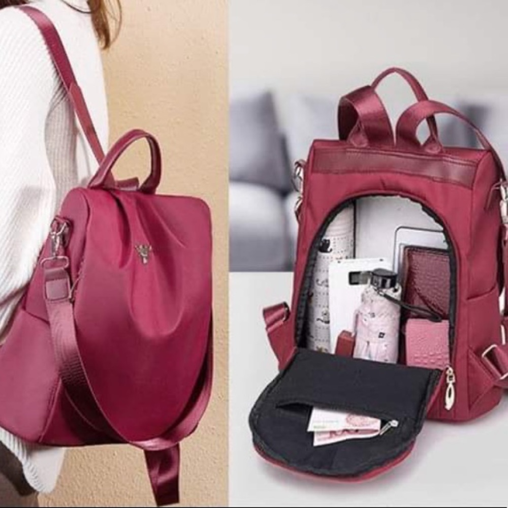 ๐Poaba Colorful Antitheft Oxford Backpack NWT ๐ - Picture 6 of 12